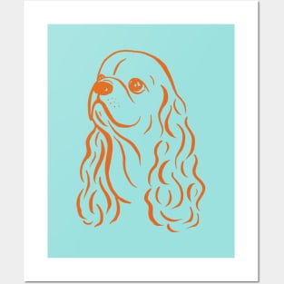 American Cocker Spaniel (Mint and Orange) Posters and Art